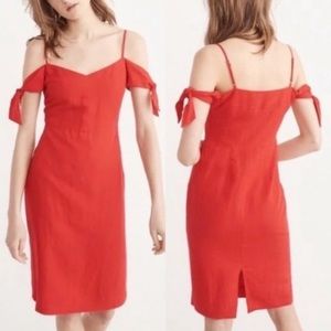 Abercrombie & Fitch Red Off the Shoulder Dress Size 2P